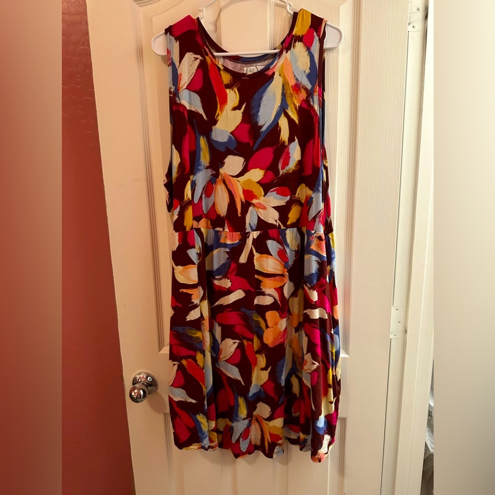 Maurice’s Sleeveless Dress Color Allover Multi Print Size 2X